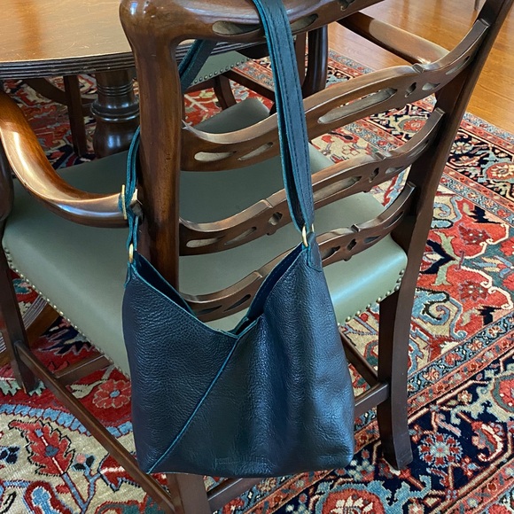 Portland Leather Goods Boreal Blue Green Small Naomi Shoulder Crossbody Bag - Picture 10 of 10